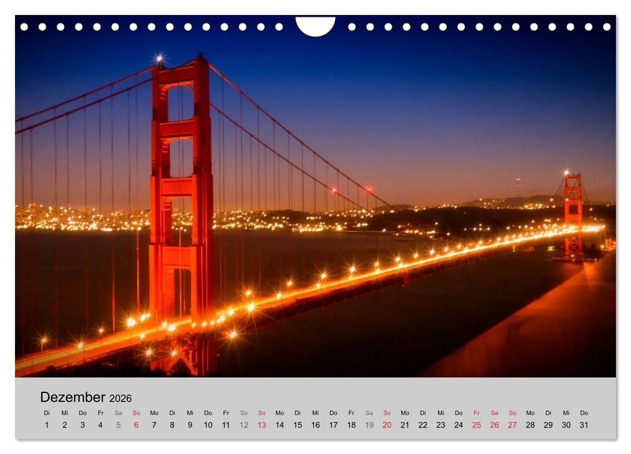 Bild: 9783516201451 | GOLDEN GATE BRIDGE Faszination San Francisco (Wandkalender 2026 DIN...