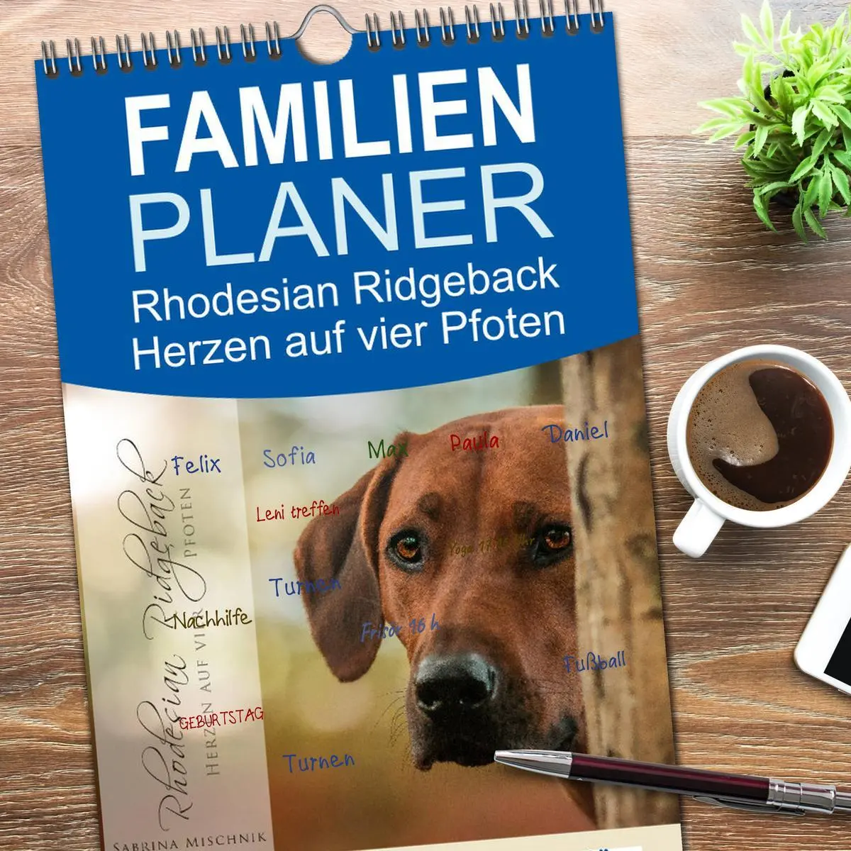 Bild: 9783516511451 | Familienplaner 2026 - Rhodesian Ridgeback - Herzen auf vier Pfoten...