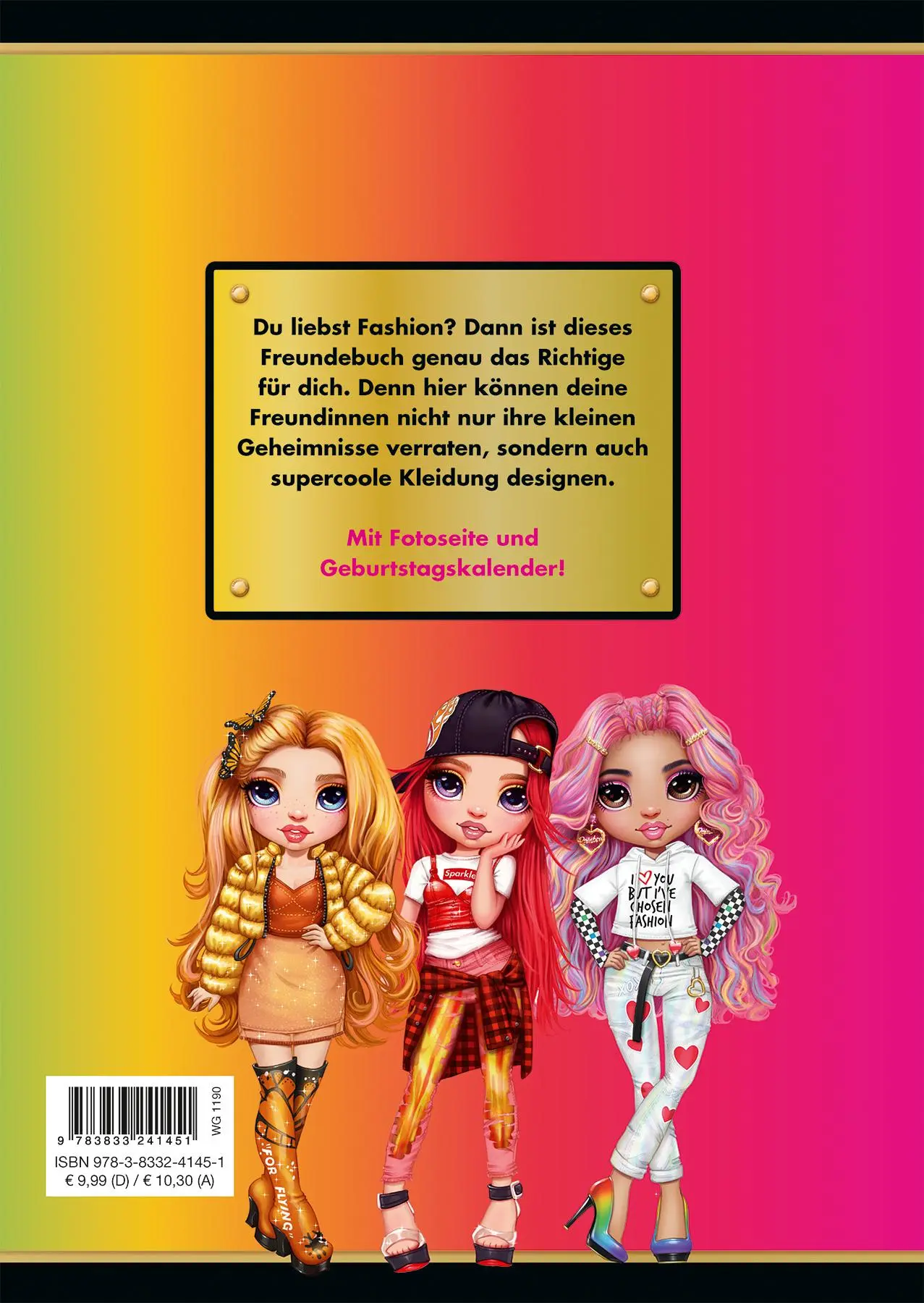 Rückseite: 9783833241451 | Rainbow High: Freundebuch | Freundebuch | Panini | Buch | 72 S. | 2022