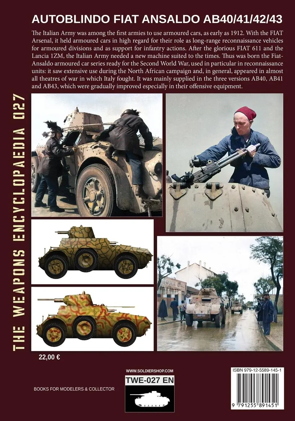 Rückseite: 9791255891451 | Italian Autoblindo AB40/41/42/43 | Luca Stefano Cristini | Taschenbuch