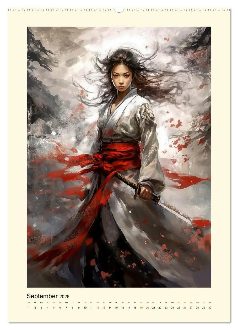 Bild: 9783516291551 | Samurai Amazonen (Wandkalender 2026 DIN A2 hoch), CALVENDO...