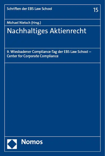 Cover: 9783756011551 | Nachhaltiges Aktienrecht | Michael Nietsch | Taschenbuch | 188 S.