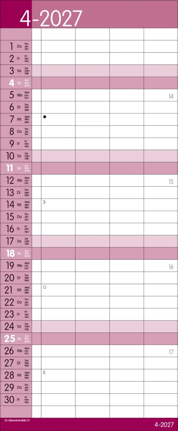 Bild: 9783819301551 | Family Timer Malve 2027 | Verlag Korsch | Kalender | 14 S. | Deutsch