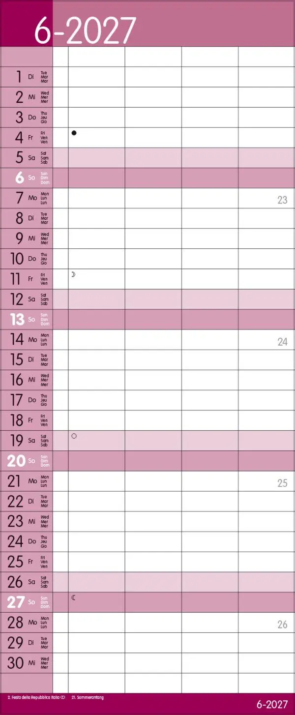 Bild: 9783819301551 | Family Timer Malve 2027 | Verlag Korsch | Kalender | 14 S. | Deutsch