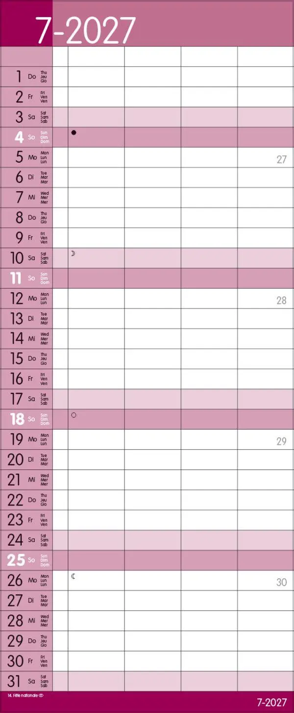 Bild: 9783819301551 | Family Timer Malve 2027 | Verlag Korsch | Kalender | 14 S. | Deutsch