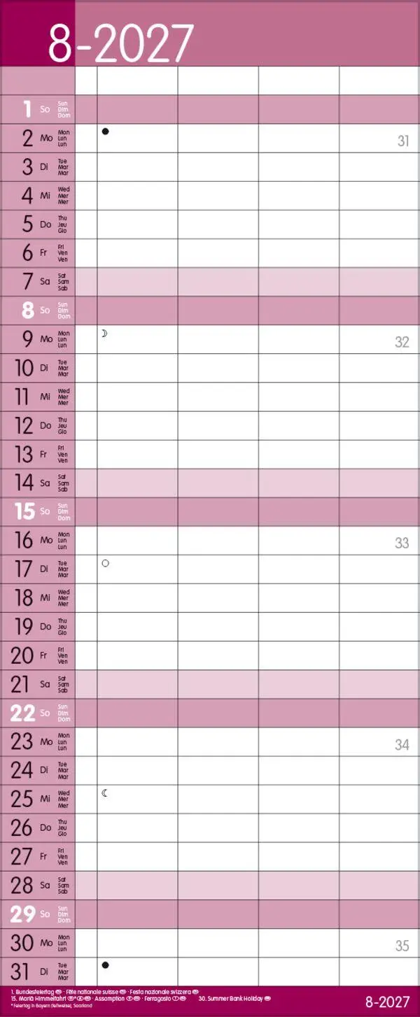 Bild: 9783819301551 | Family Timer Malve 2027 | Verlag Korsch | Kalender | 14 S. | Deutsch