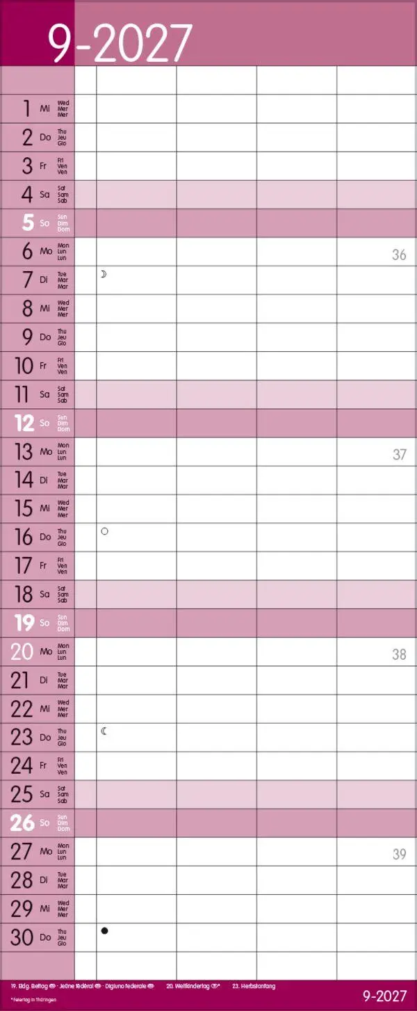 Bild: 9783819301551 | Family Timer Malve 2027 | Verlag Korsch | Kalender | 14 S. | Deutsch