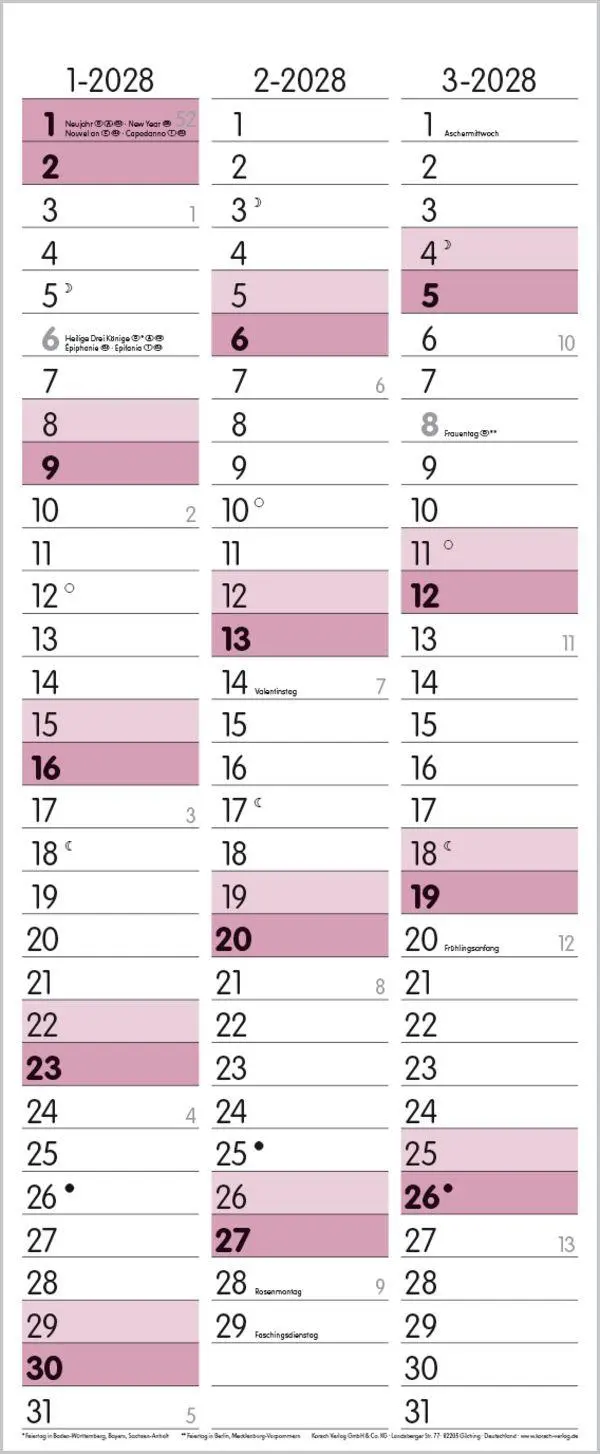 Bild: 9783819301551 | Family Timer Malve 2027 | Verlag Korsch | Kalender | 14 S. | Deutsch