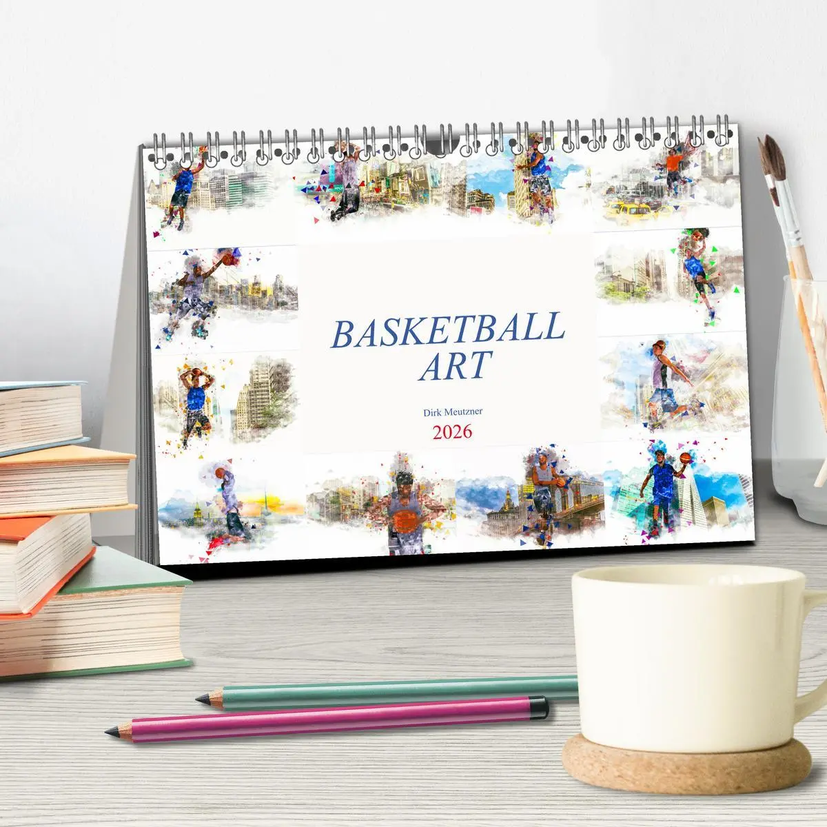 Bild: 9783457881651 | Basketball Art (Tischkalender 2026 DIN A5 quer), CALVENDO...
