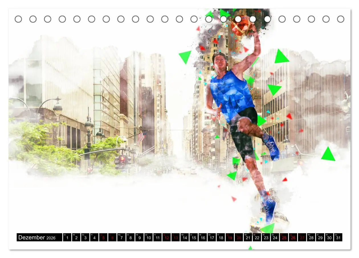 Bild: 9783457881651 | Basketball Art (Tischkalender 2026 DIN A5 quer), CALVENDO...