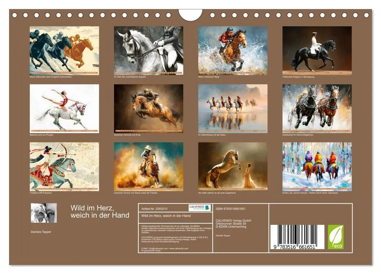 Bild: 9783516661651 | Wild im Herz, weich in der Hand (Wandkalender 2026 DIN A4 quer),...