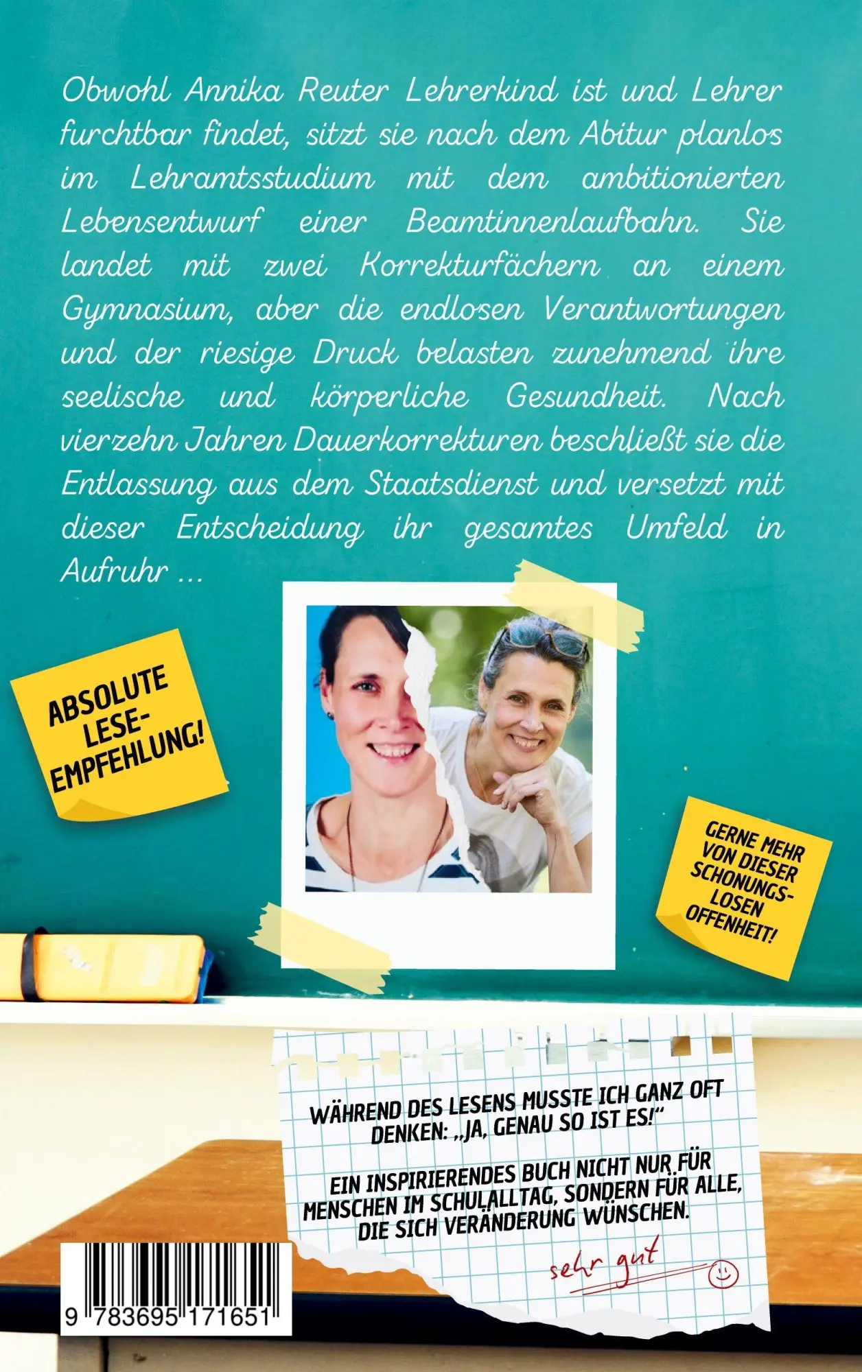 Rückseite: 9783695171651 | SCHOOL'S OUT FOREVER | Annika Reuter | Taschenbuch | 242 S. | Deutsch
