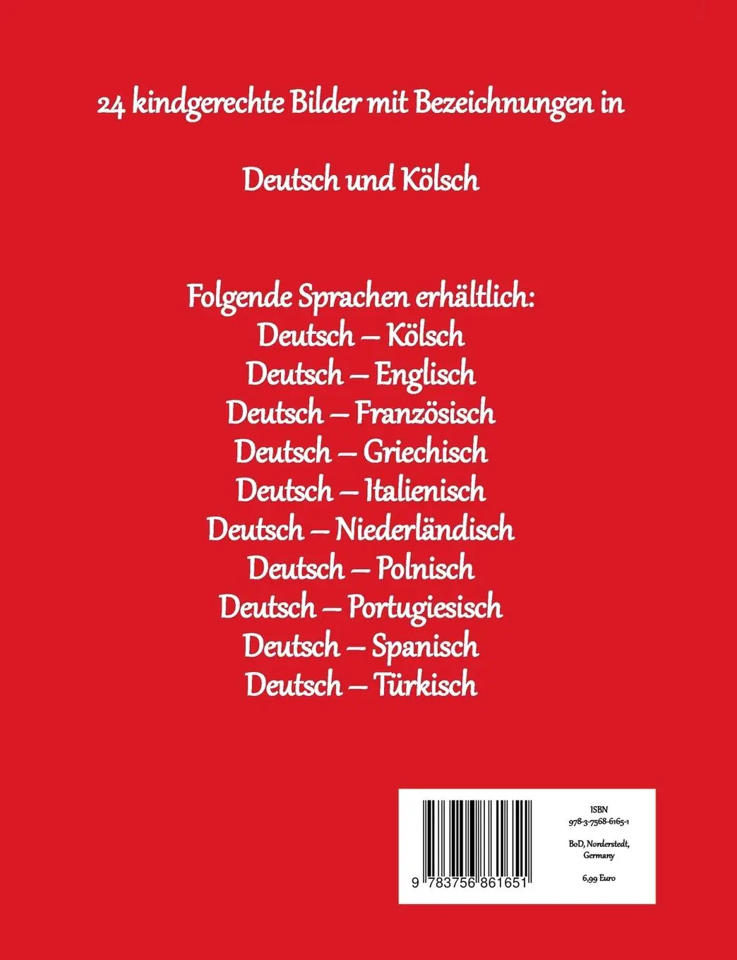 Rückseite: 9783756861651 | Mein erster Adventskalender zum Ausmalen | Deutsch - Kölsch | Buch