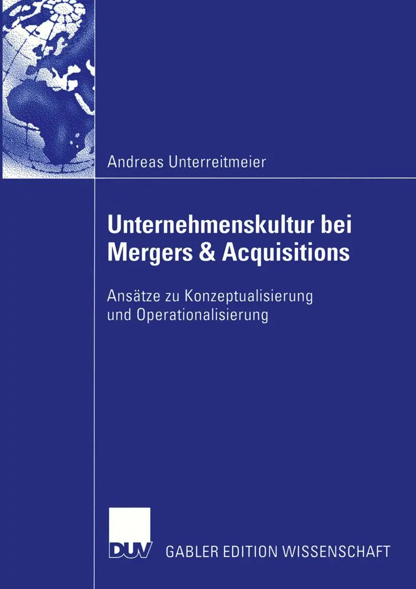 Cover: 9783824481651 | Unternehmenskultur bei Mergers &amp; Acquisitions | Andreas Unterreitmeier