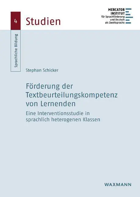 Cover: 9783830941651 | Förderung der Textbeurteilungskompetenz von Lernenden | Schicker