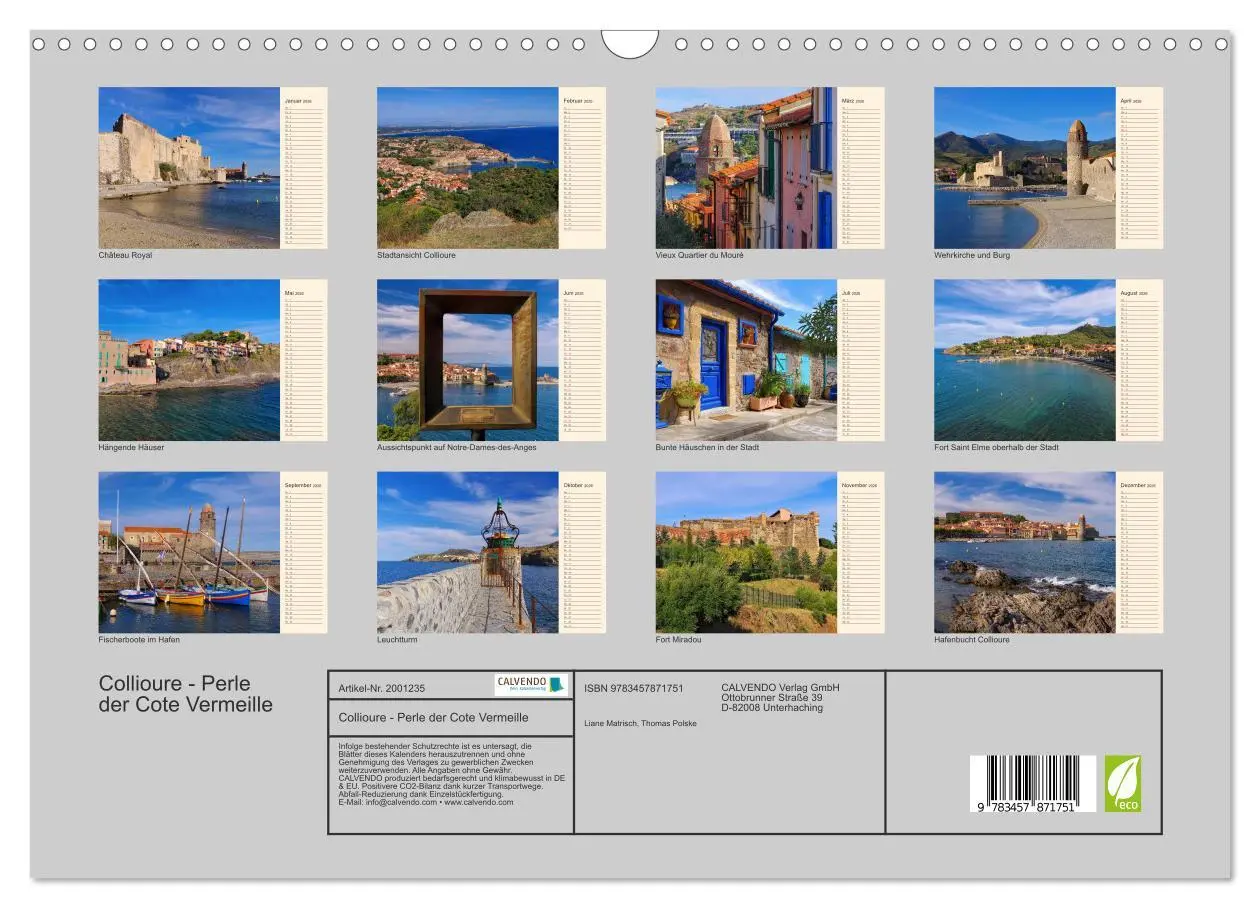 Bild: 9783457871751 | Collioure - Perle der Cote Vermeille (Wandkalender 2026 DIN A3...