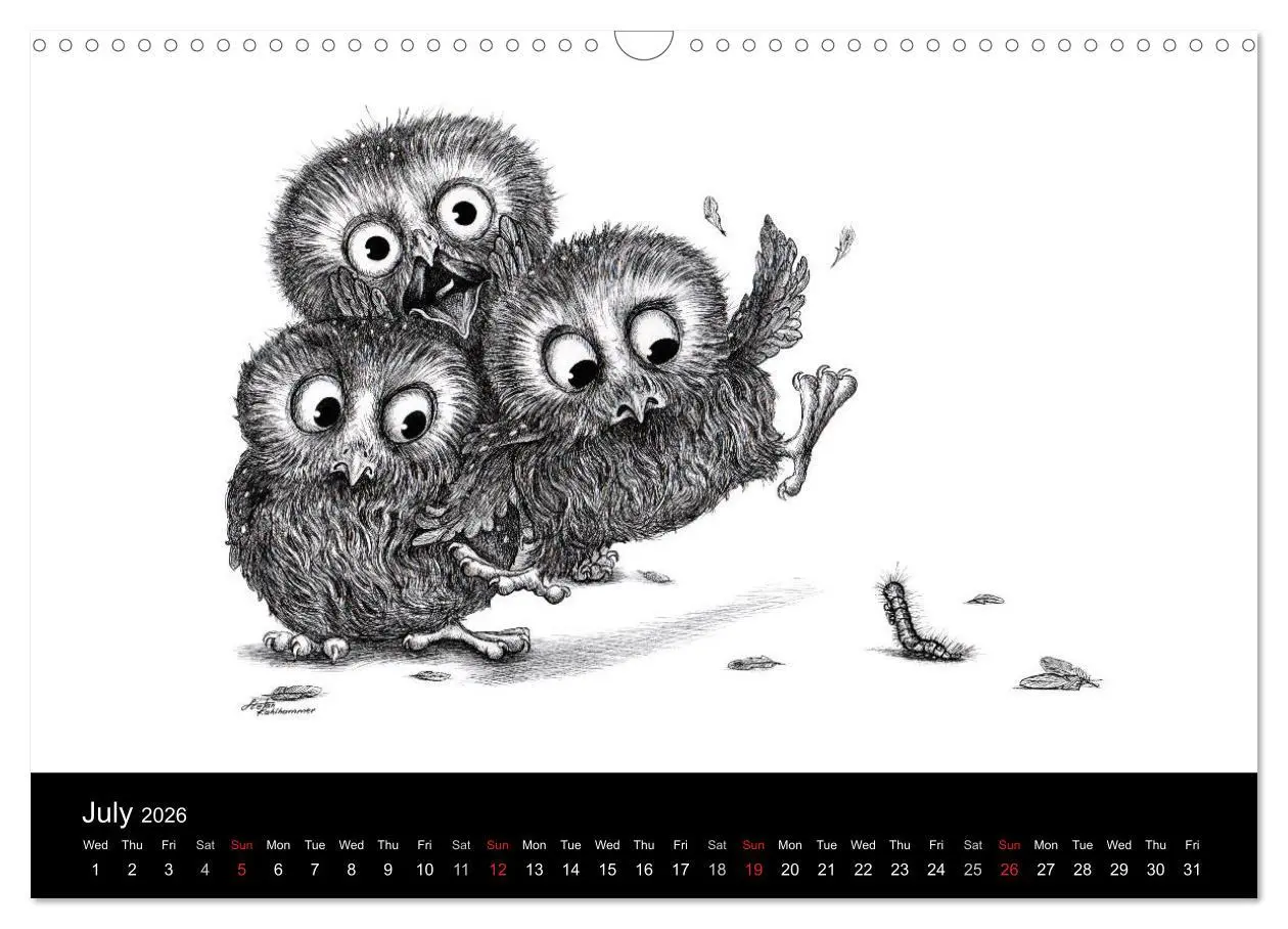 Bild: 9783516581751 | owls &amp; friends 2026 (Wall Calendar 2026 DIN A3 landscape), CALVENDO...
