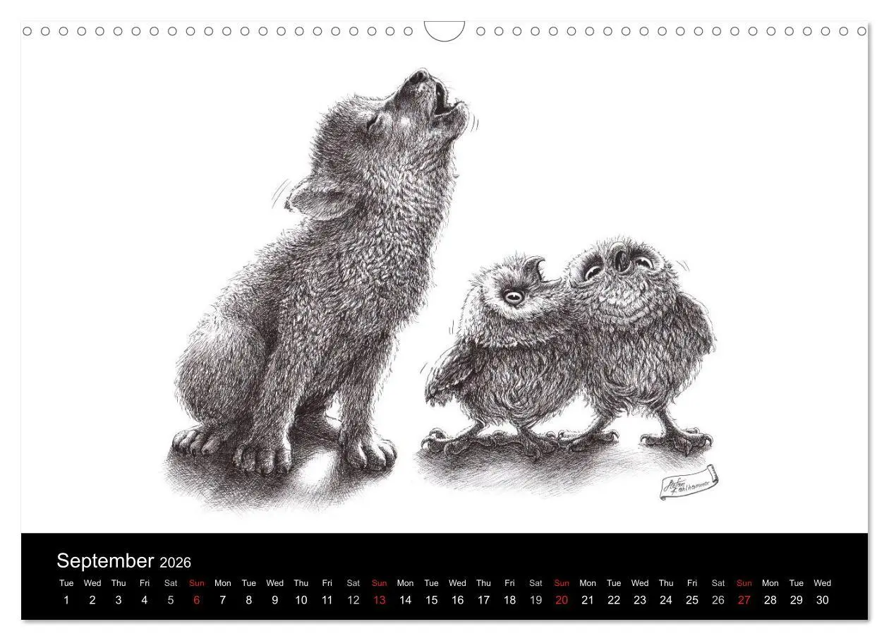 Bild: 9783516581751 | owls &amp; friends 2026 (Wall Calendar 2026 DIN A3 landscape), CALVENDO...