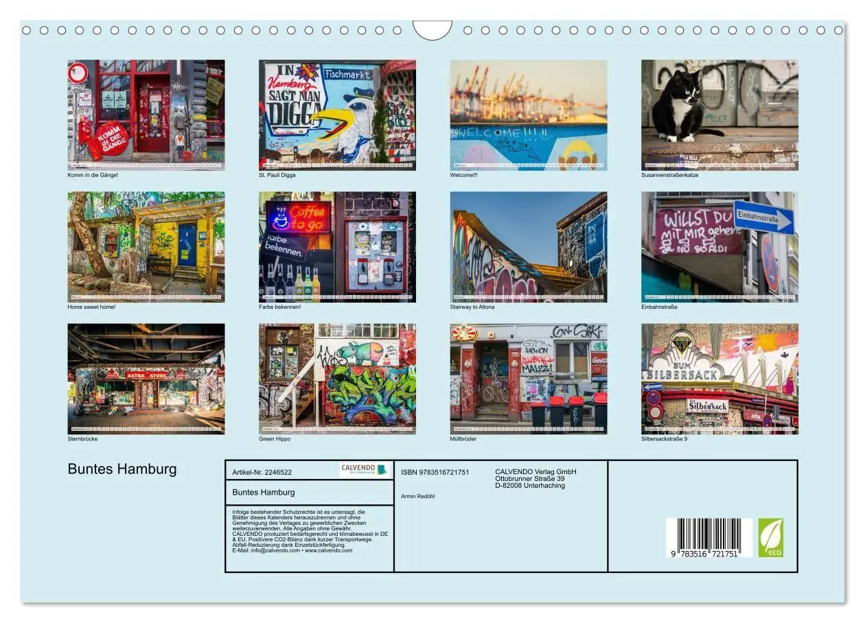 Bild: 9783516721751 | Buntes Hamburg (Wandkalender 2026 DIN A3 quer), CALVENDO...