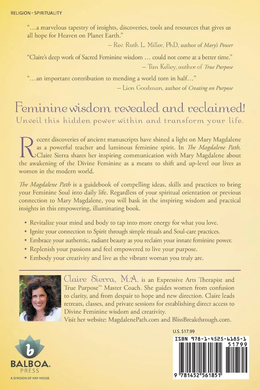 Rückseite: 9781452561851 | The Magdalene Path | Awaken the Power of Your Feminine Soul | Sierra