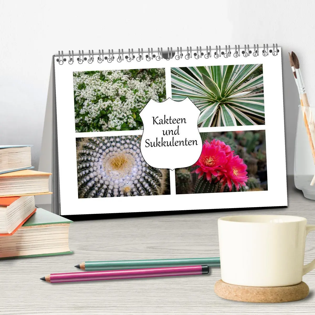 Bild: 9783457791851 | Kakteen und Sukkulenten (Tischkalender 2026 DIN A5 quer), CALVENDO...