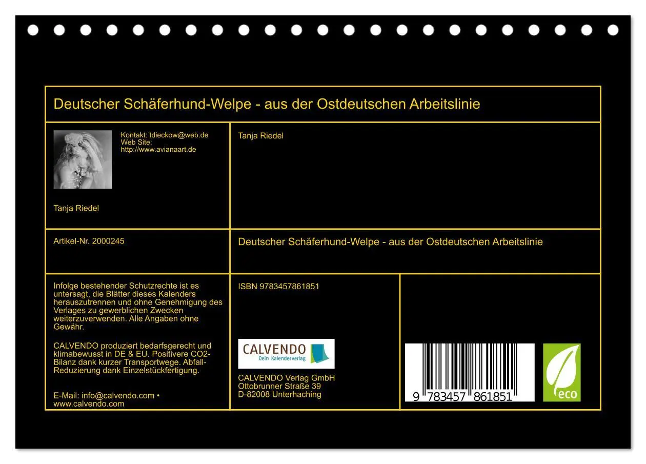 Bild: 9783457861851 | Deutscher Schäferhund-Welpe - aus der Ostdeutschen Arbeitslinie...