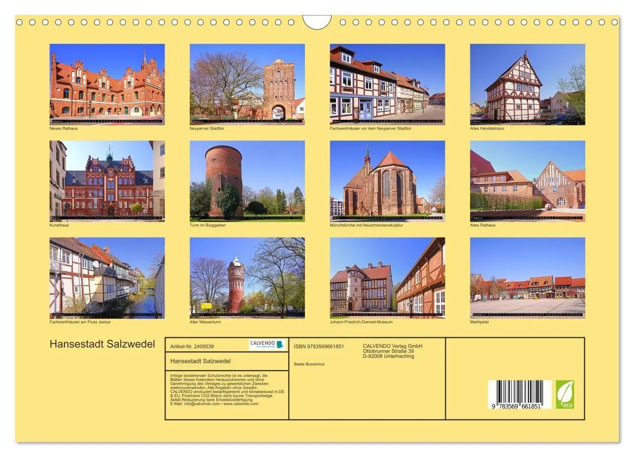 Bild: 9783569661851 | Hansestadt Salzwedel (Wandkalender 2027 DIN A3 quer), CALVENDO...