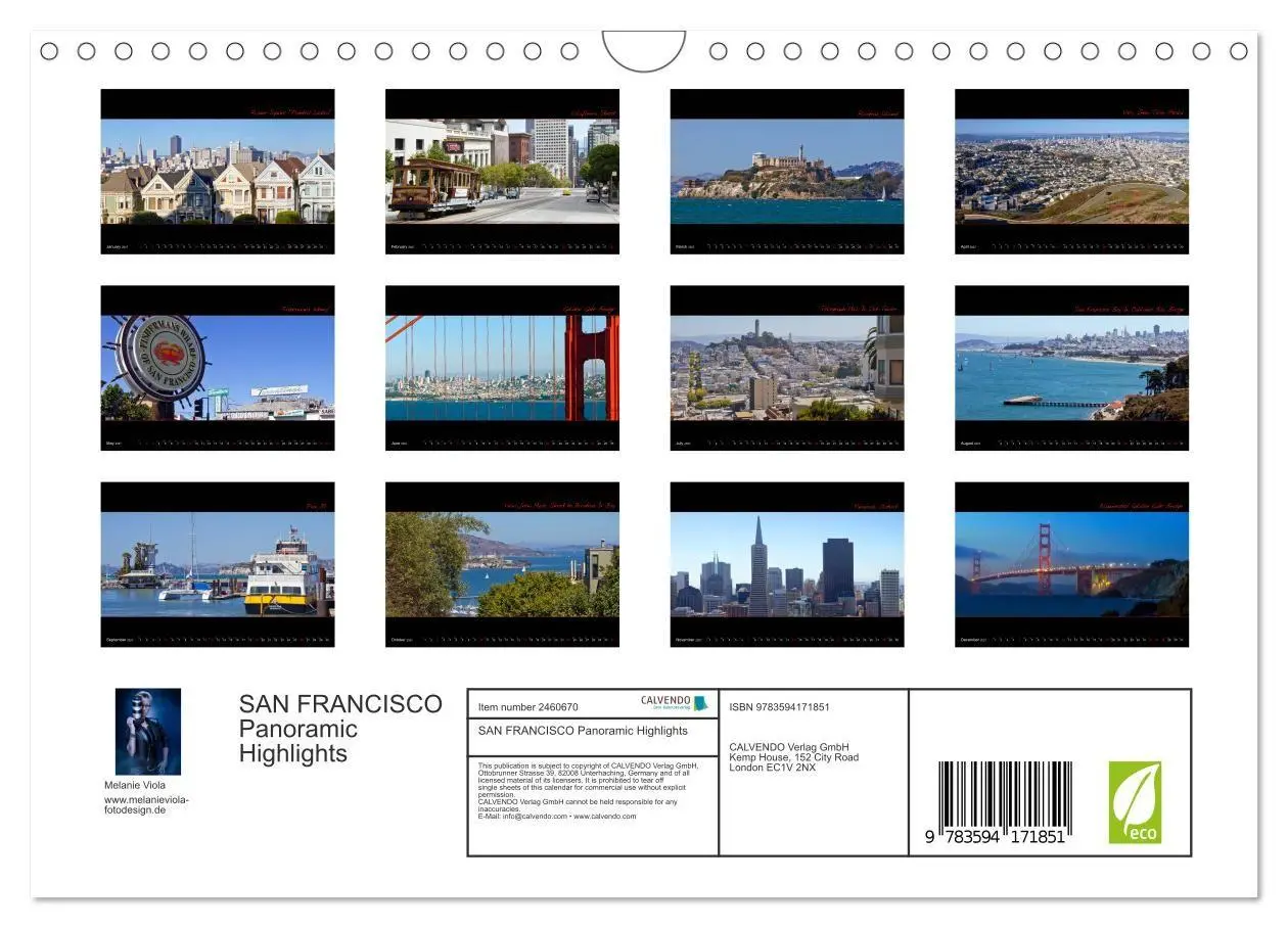 Bild: 9783594171851 | SAN FRANCISCO Panoramic Highlights (Wall Calendar 2027 DIN A4...
