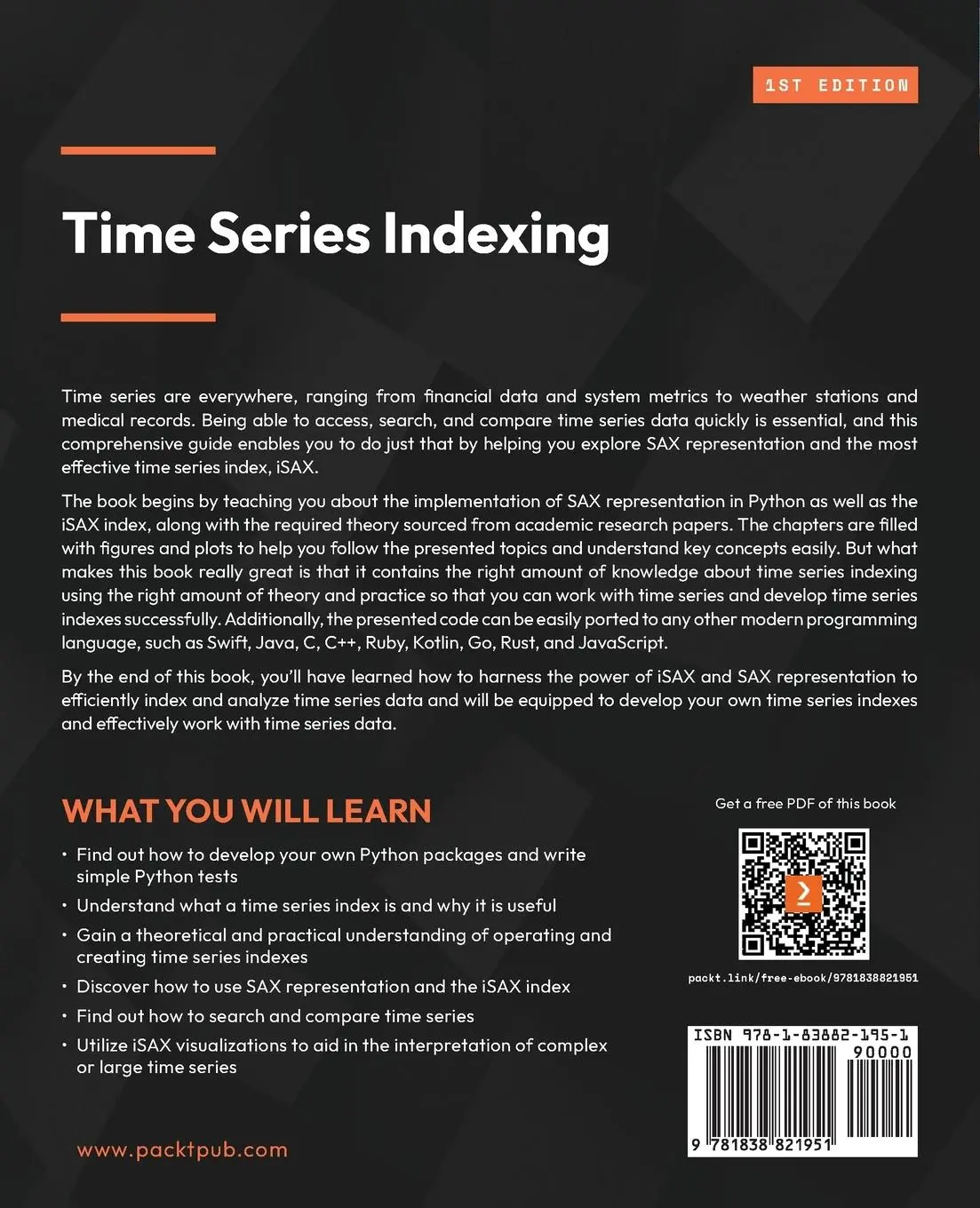 Rückseite: 9781838821951 | Time Series Indexing | Mihalis Tsoukalos | Taschenbuch | Englisch