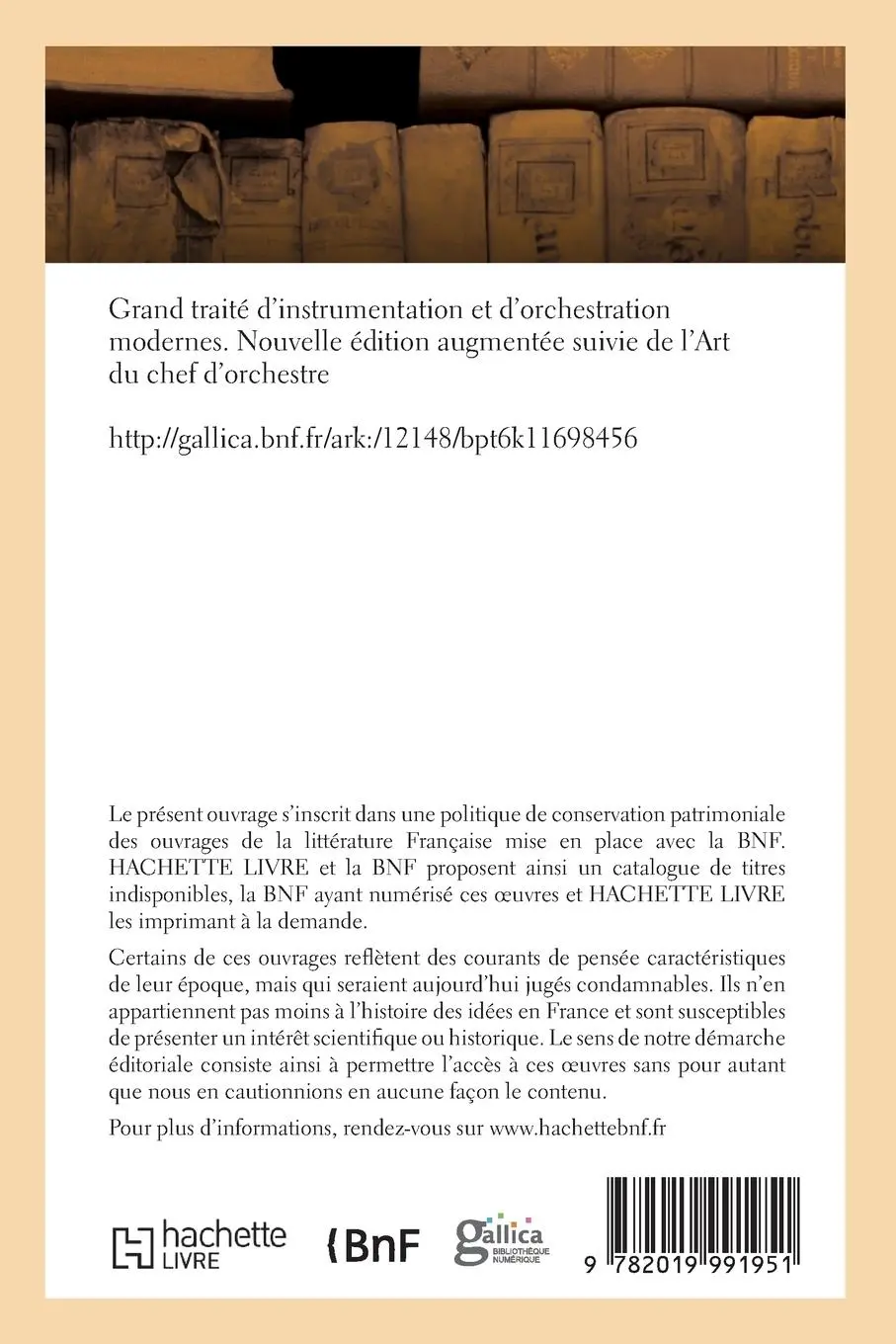 Rückseite: 9782019991951 | Grand Traité d'Instrumentation Et d'Orchestration Modernes....