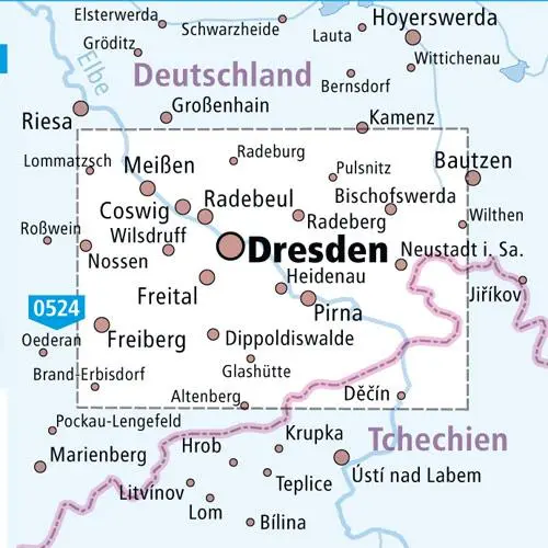 Rückseite: 9783747301951 | Radwanderkarte Dresden - Elbland, Osterzgebirge, Sächsische Schweiz...