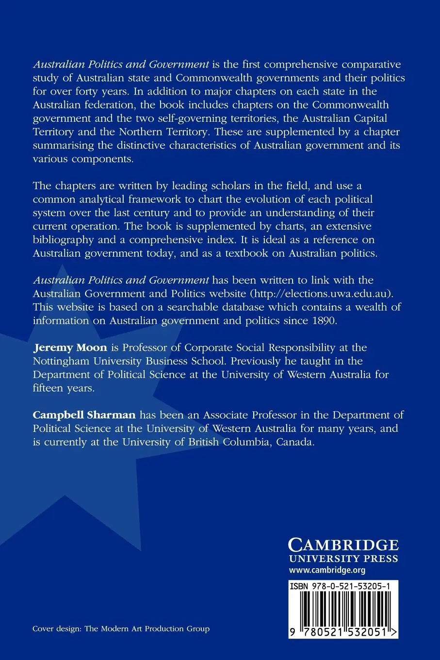 Rückseite: 9780521532051 | Australian Politics and Government | Jeremy Moon | Taschenbuch | 2008