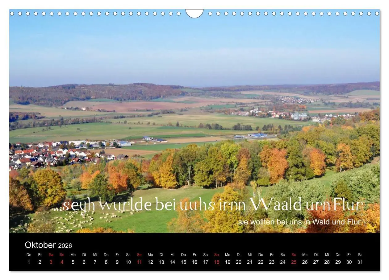 Bild: 9783457982051 | Die Wetterau mit Mundart-Statements (Wandkalender 2026 DIN A3...