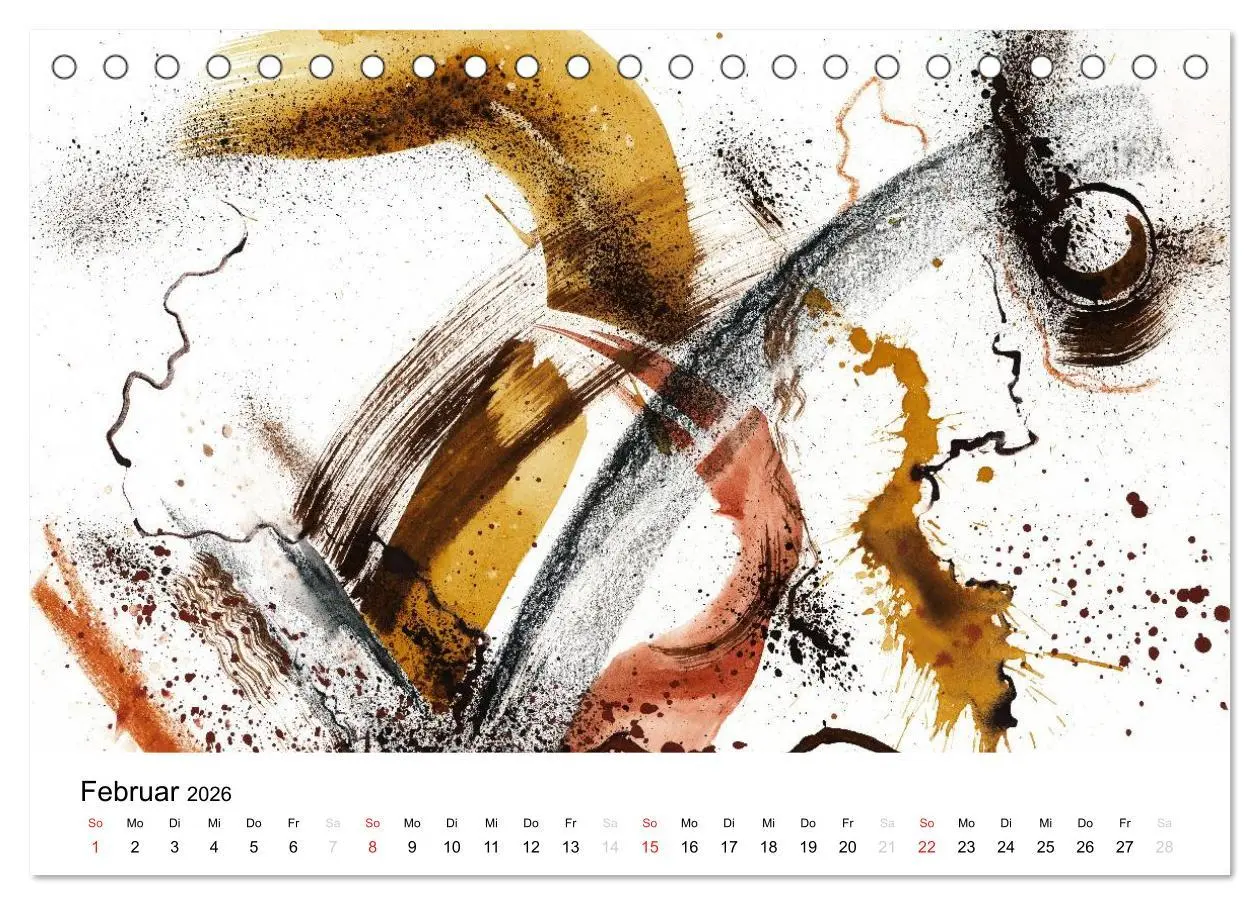 Bild: 9783516072051 | Abstrakte Aquarelle (Tischkalender 2026 DIN A5 quer), CALVENDO...