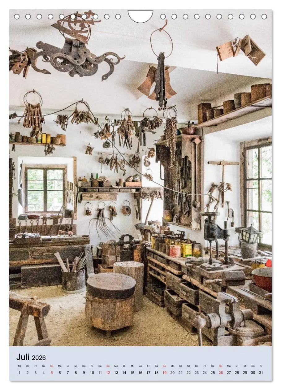 Bild: 9783516382051 | Alte Werkstätten, Werkbänke und Handwerkszeug (Wandkalender 2026...