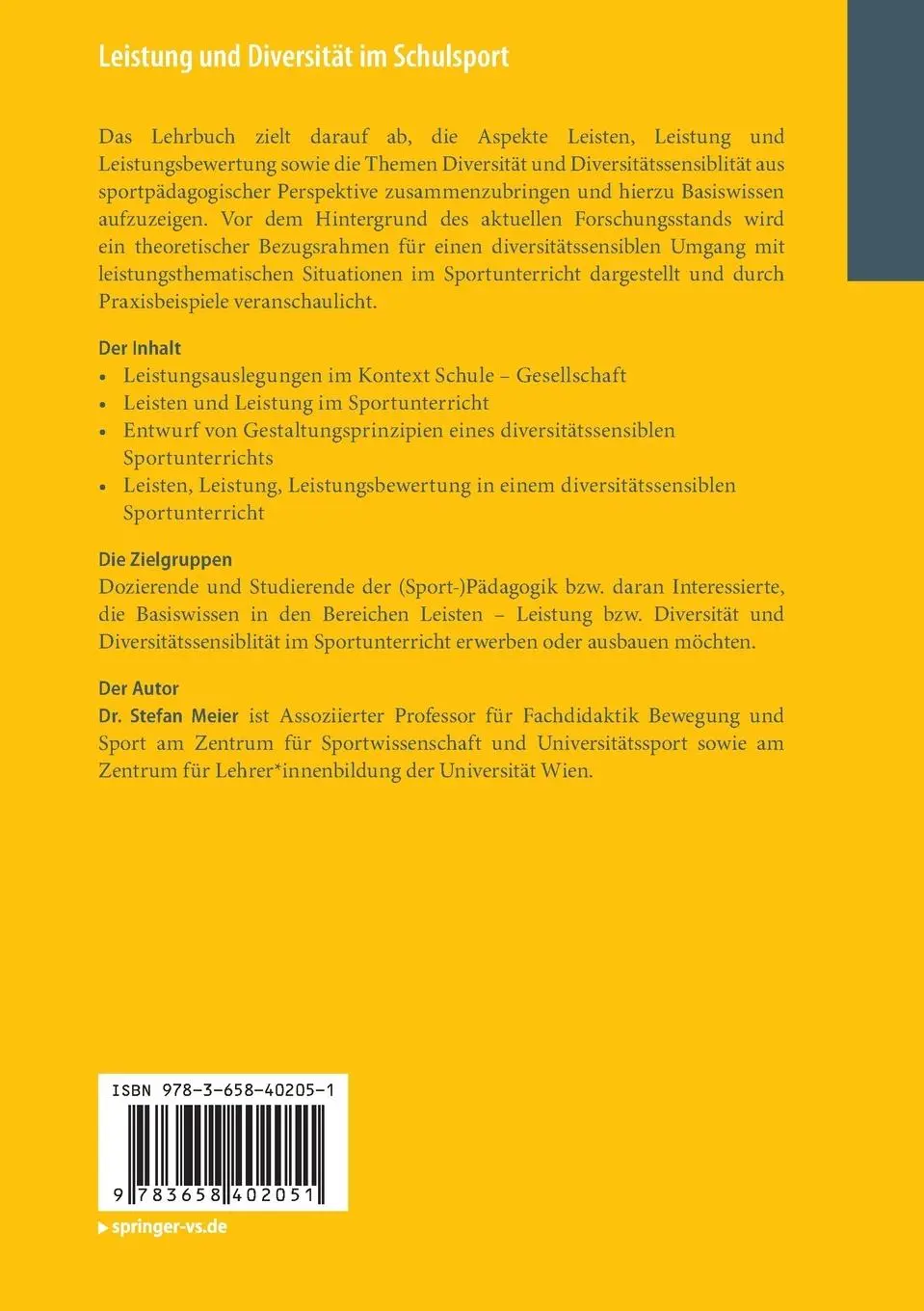 Rückseite: 9783658402051 | Leistung und Diversität im Schulsport | Grundlagen und Perspektiven