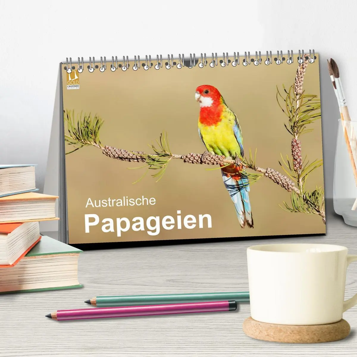 Bild: 9783516062151 | Australische Papageien (Tischkalender 2026 DIN A5 quer), CALVENDO...