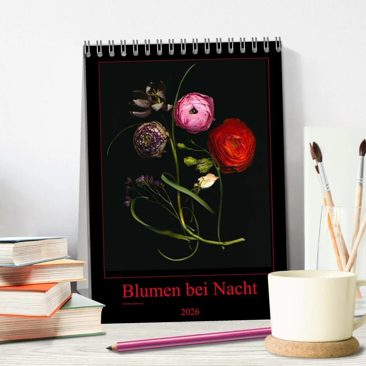 Bild: 9783516372151 | Blumen bei Nacht (Tischkalender 2026 DIN A5 hoch), CALVENDO...