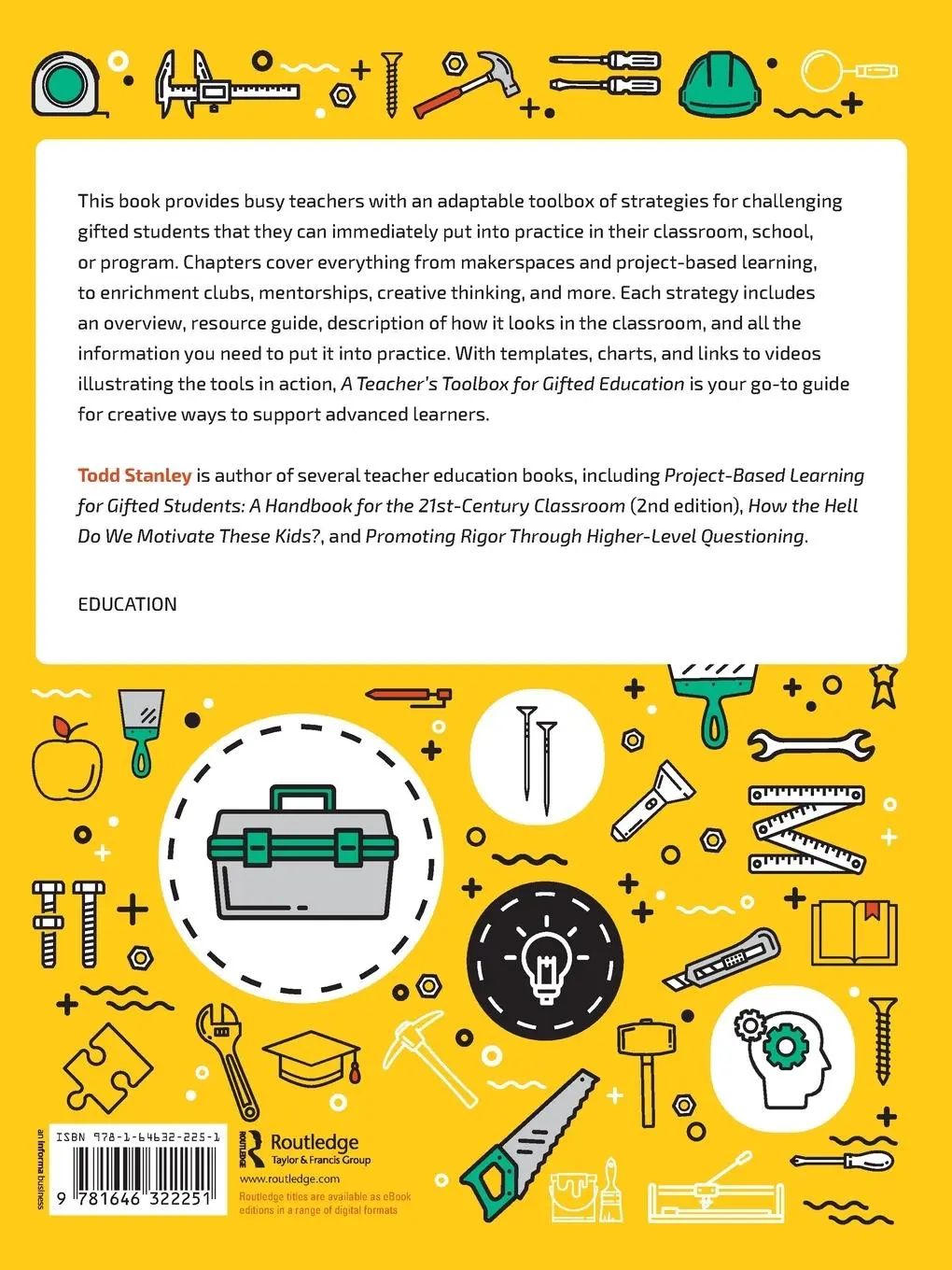 Rückseite: 9781646322251 | A Teacher's Toolbox for Gifted Education | Todd Stanley | Taschenbuch