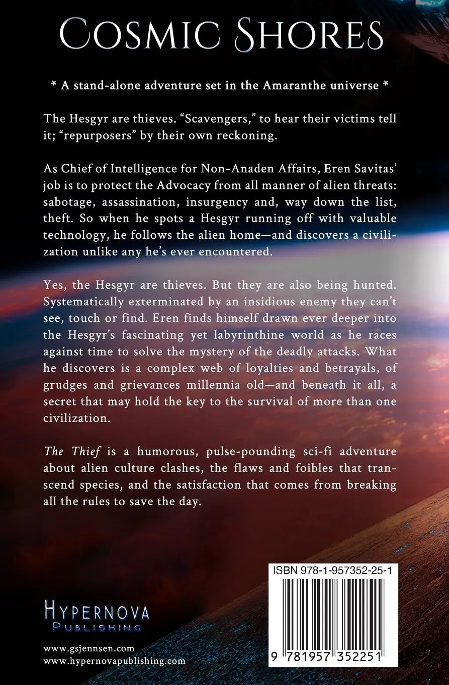 Rückseite: 9781957352251 | The Thief | A Cosmic Shores Novel | G. S. Jennsen | Taschenbuch | 2024