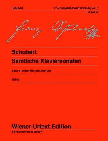 Cover: 9790500572251 | Complete Piano Sonatas Vol. 3 | Franz Schubert | Wiener Urtext Edition
