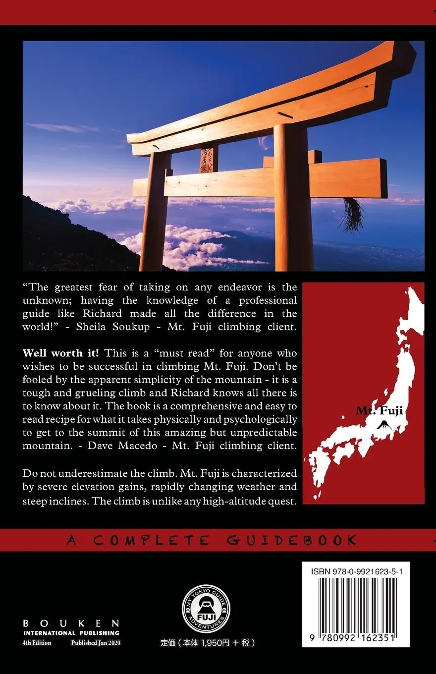 Rückseite: 9780992162351 | Climbing Mt. Fuji | A Complete Guidebook (4th Edition) | Richard Reay