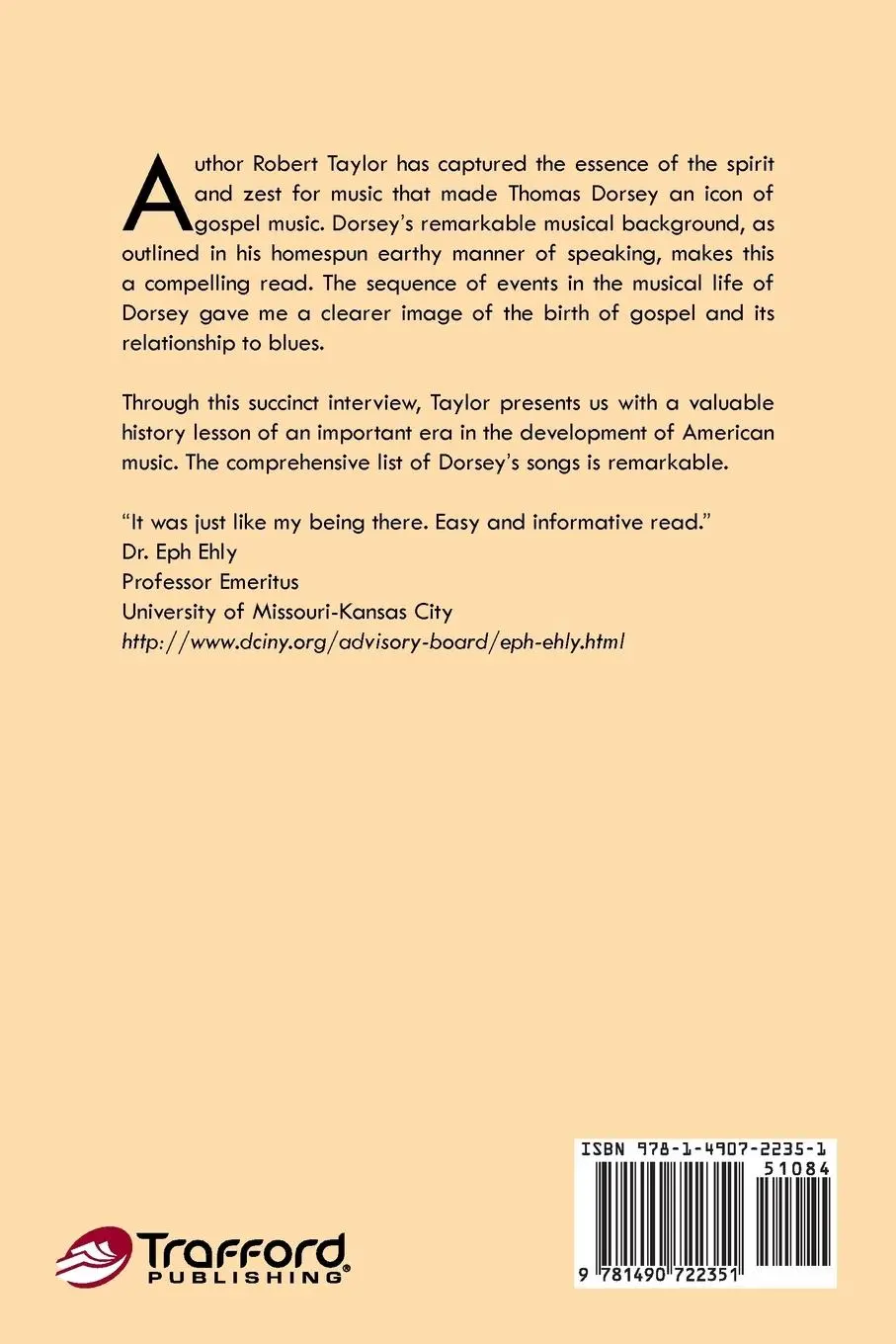 Rückseite: 9781490722351 | Thomas A. Dorsey Father of Black Gospel Music an Interview | Taylor