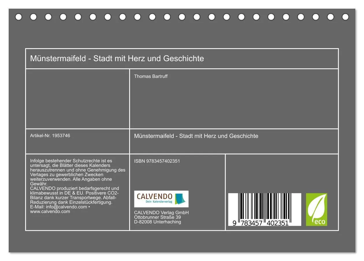 Bild: 9783457402351 | Münstermaifeld - Stadt mit Herz und Geschichte (Tischkalender 2026...