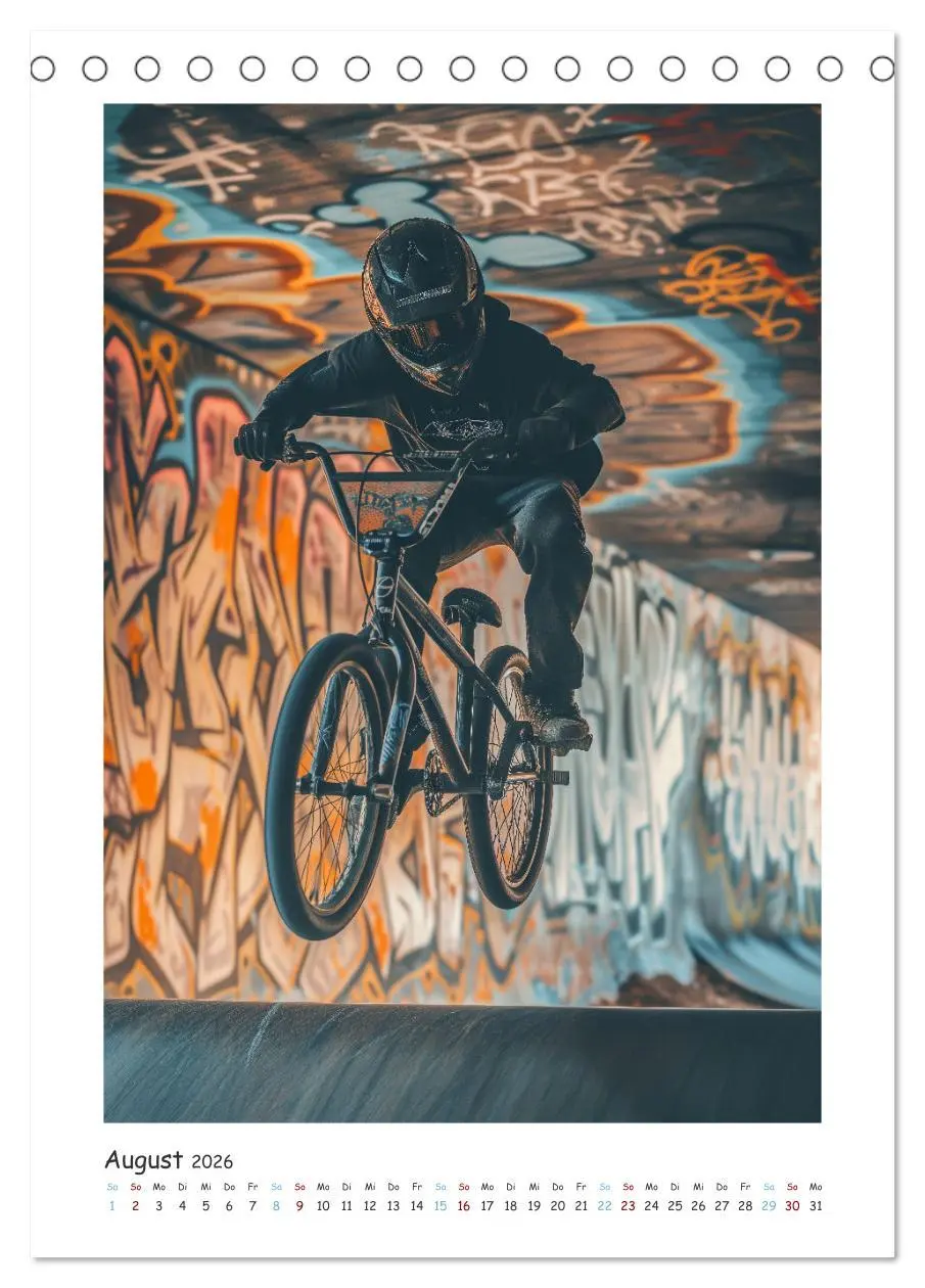 Bild: 9783516282351 | BMX Action (Tischkalender 2026 DIN A5 hoch), CALVENDO Monatskalender