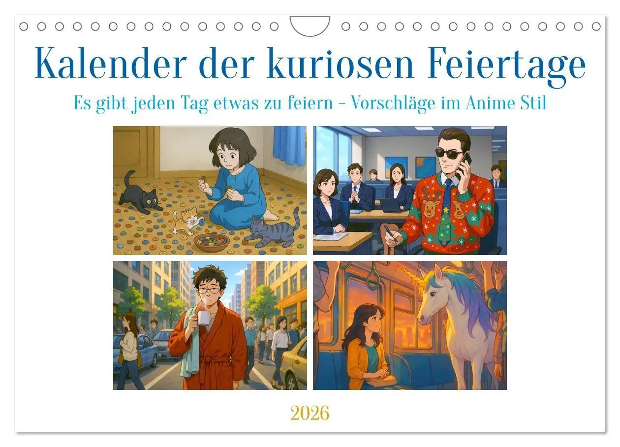 Cover: 9783516662351 | Kalender der kuriosen Feiertage (Wandkalender 2026 DIN A4 quer),...