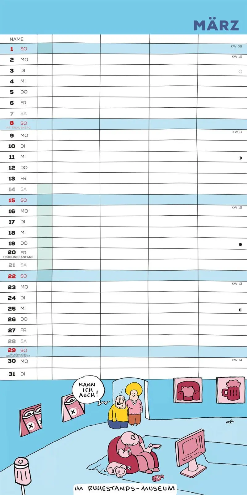 Bild: 9783830322351 | Planer für den Ruhestand 2026: 4 Spalten für jeden Monat | Kalender