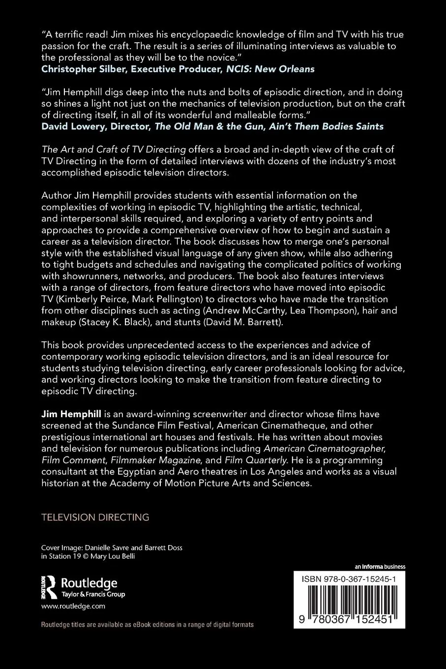 Rückseite: 9780367152451 | The Art and Craft of TV Directing | Jim Hemphill | Taschenbuch | 2019