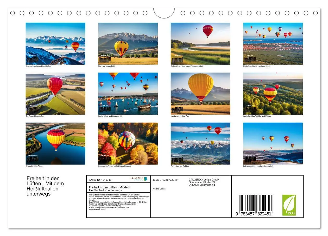 Bild: 9783457322451 | Freiheit in den Lüften . Mit dem Heißluftballon unterwegs...