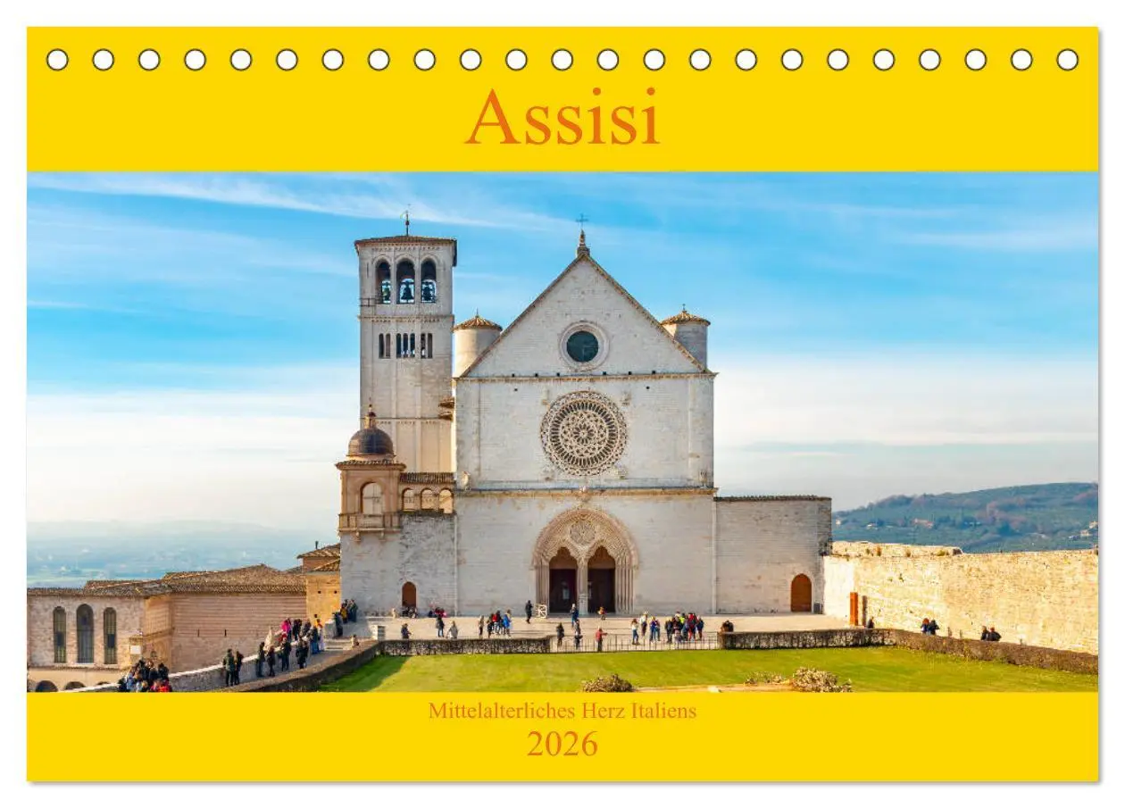 Cover: 9783457702451 | Assisi - Mittelalterliches Herz Italiens (Tischkalender 2026 DIN A5...